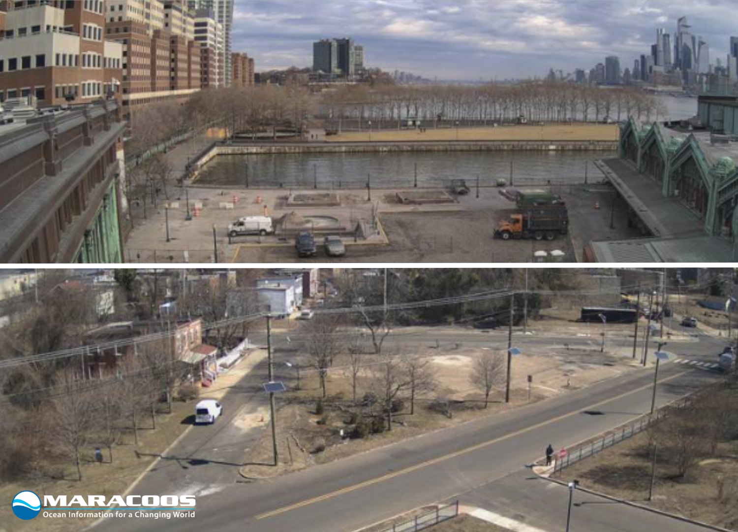 Images from the camera installations at Camden and Hoboken, NY